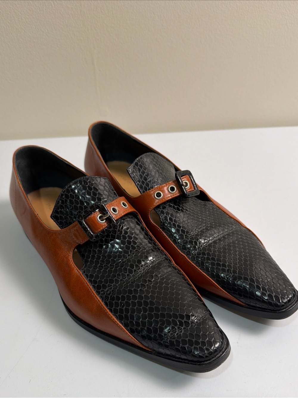 Dries Van Noten Women’s Loafers Two Tone Buckle sz 7